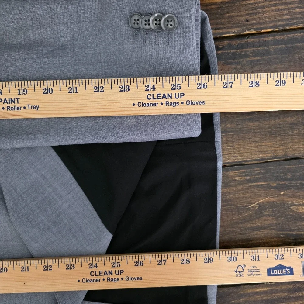 Express Men's Sport Coat Blazer Gray Stretch+ Machine Washable Extra Slim‎ 46R